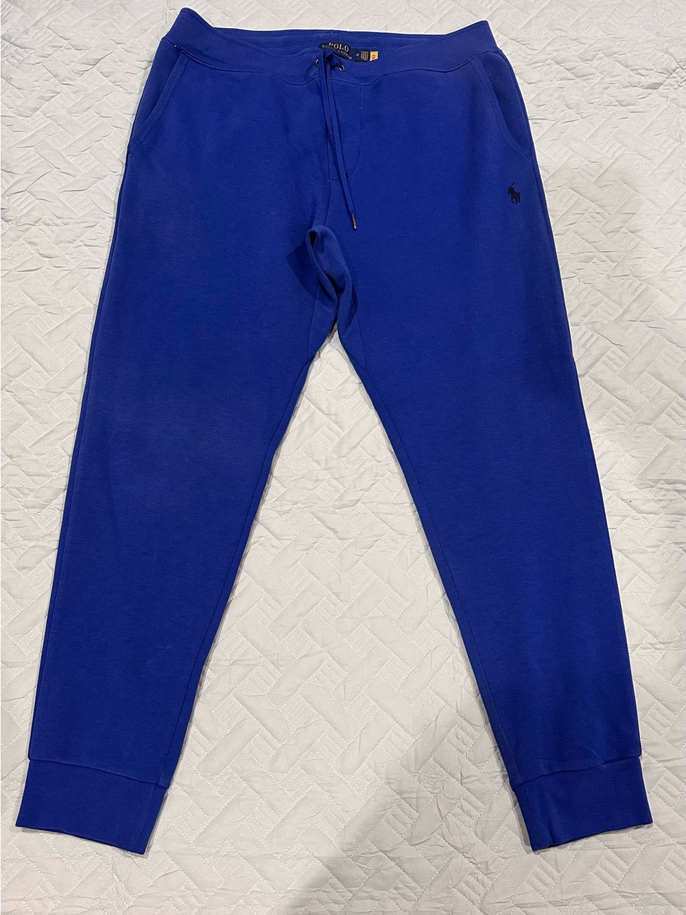 Polo Ralph Lauren Jogger Sweatpants Men Medium Blue Pony Logo Drawstring Pants